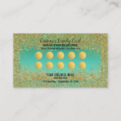 Mermaid Scales Gold Glitzer Kundenloyalty Treuekarte (Rückseite)