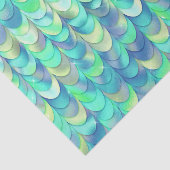 Mermaid Scales Green Iridescent Metallic Seidenpapier (Ausschnitt)