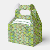Mermaid Scales Green Pattern Individuelle Name Geschenkschachtel (Rückseite)