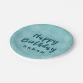 Mermaid Scales Happy Birthday Pappteller (Schrägansicht)