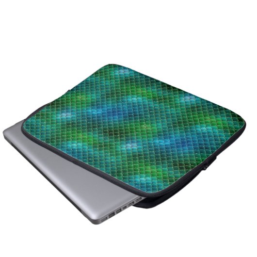 Mermaid Scales Laptopschutzhülle (Vorne Knopf)