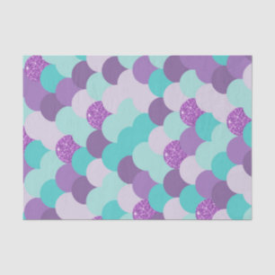 Mermaid Scales Lila Glitzer Aquamarine Decoupage C Seidenpapier