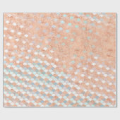 Mermaid Scales Metallic Kupfer Blue Rose Gold Geschenkpapier (Flach)