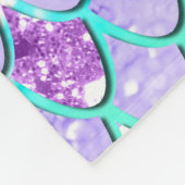 Mermaid Scales mit Unicorn Girls Glitzer #9 Fleecedecke (Ecke)