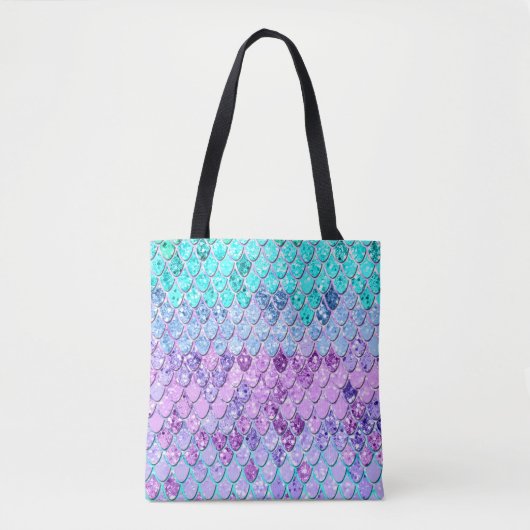Mermaid Scales mit Unicorn Girls Glitzer #9 Tasche (Vorderseite)