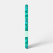 Mermaid Scales Monogram Sea Green Aqua Blue Samsung Galaxy Hülle (Linke Seite)