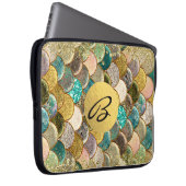 Mermaid Scales Multicolor Glitter Glam Trendy Laptopschutzhülle (Vorne Rechts)