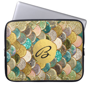 Mermaid Scales Multicolor Glitter Glam Trendy Laptopschutzhülle