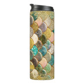 Mermaid Scales Multicolor Glitter Glam Trendy Thermosbecher (Nach rechts gedreht)