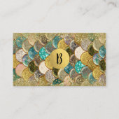 Mermaid Scales Multicolor Glitter Glam Trendy Visitenkarte (Vorderseite)