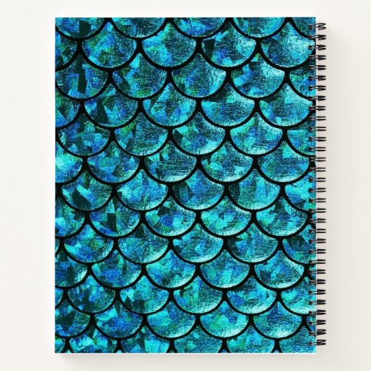 Mermaid Scales Notebook Notizblock (Rückseite)