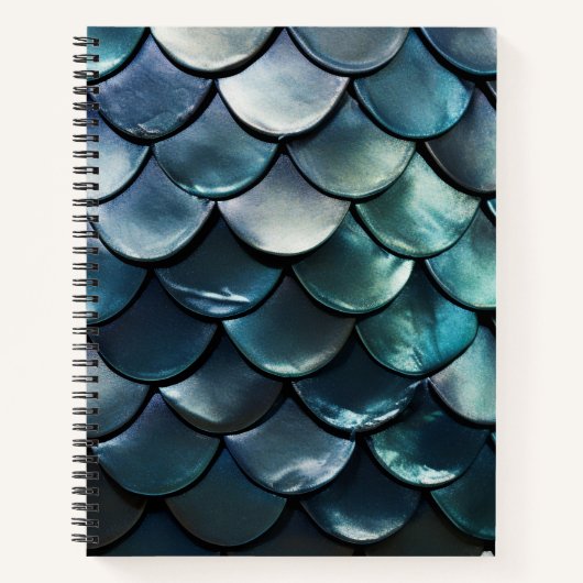 Mermaid Scales Notebook Notizblock (Vorderseite)