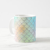 Mermaid Scales Ocean Imitate Glitzer Kaffeetasse (Vorderseite Links)