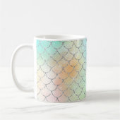 Mermaid Scales Ocean Imitate Glitzer Kaffeetasse (Links)