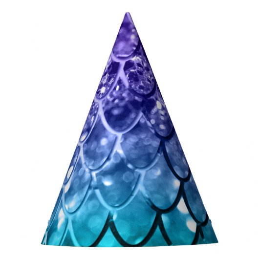 Mermaid Scales on Unicorn Girls Glitzer #19 Partyhütchen (Vorderseite)