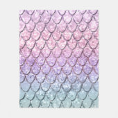 Mermaid Scales on Unicorn Girls Glitzer #1 #shiny Fleecedecke (Vorderseite)