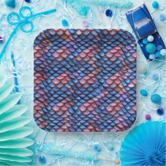 Mermaid Scales Pappteller (Party)