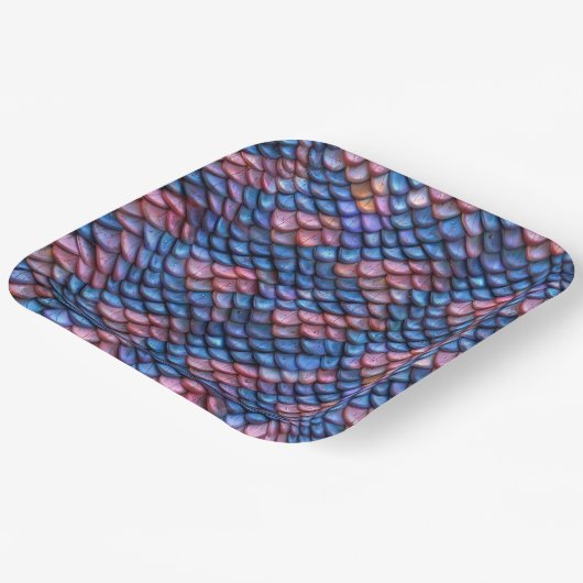 Mermaid Scales Pappteller (Gewinkelt)