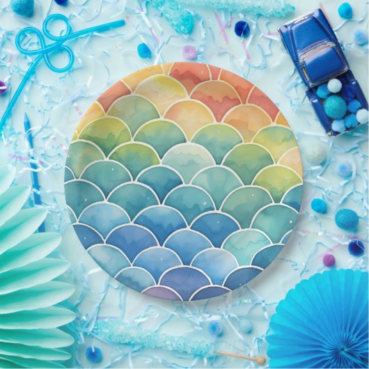 Mermaid Scales Pappteller (Party)