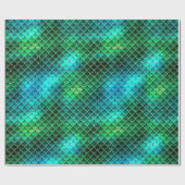Mermaid Scales Pattern Green ID600 Geschenkpapier (Flach)