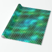 Mermaid Scales Pattern Green ID600 Geschenkpapier (Ungerollt)