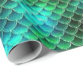 Mermaid Scales Pattern Green ID600 Geschenkpapier (Rolleneckpunkt)