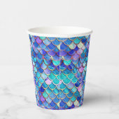 Mermaid Scales Pattern Little Girls Birthday Party Pappbecher (Rechts)