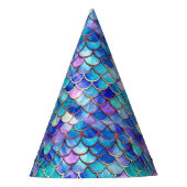 Mermaid Scales Pattern Little Girls Birthday Partyhütchen (Vorderseite)