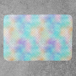 Mermaid Scales Pink Blue Badematte