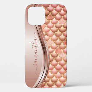 Mermaid Scales Rose Gold Handgeschriebener Name Me Case-Mate iPhone Hülle