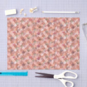 Mermaid Scales Rose Gold Pink Glitzer Metallic Seidenpapier (Handwerk)