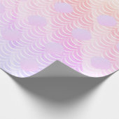 Mermaid Scales Seashells Wasserfarben-Muster Geschenkpapier (Ecke)