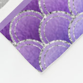 *~* Mermaid Scales Silver Glitzer Lila Blue Fleecedecke (Ecke)