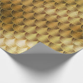 Mermaid Scales Unicorn Metallic Sepia Gold Bronze Geschenkpapier (Ecke)