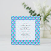 Mermaid Scales Virtual Dusche Einladung (Stehend Vorderseite)