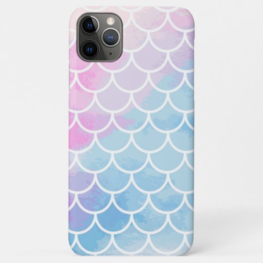 Mermaid Scales Watercolor Ombre Trendy Case-Mate iPhone Hülle (Rückseite)
