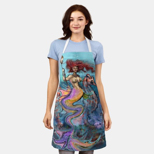 Mermaid Schürze (Getragen)