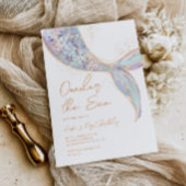 Mermaid Schwanz 1. Geburtstag Einladung