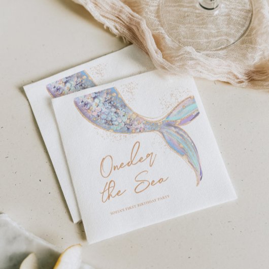 Mermaid Schwanz 1. Geburtstag Serviette
