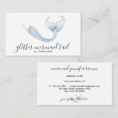 Mermaid Schwanz Aquamarine Unterschrift Visitenkarte (Vorne/Hinten)