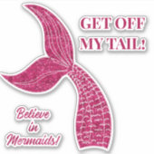Mermaid Schwanz Aufkleber (Vorderseite)