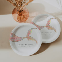 Mermaid Schwanz Birthday Paper Teller