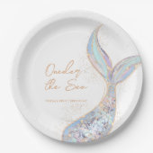 Mermaid Schwanz Birthday Pappteller (Vorderseite)