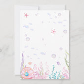 Mermaid Schwanz Birthday Party Einladung (Rückseite)