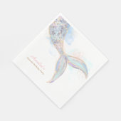 Mermaid Schwanz Birthday Party Napkins Serviette (Ecke)