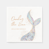 Mermaid Schwanz Birthday Serviette (Vorderseite)