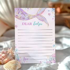 Mermaid Schwanz Birthday Time Kapselausweis Dankeskarte