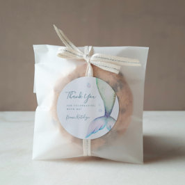 Mermaid Schwanz Birthday Vielen Dank Runder Aufkleber