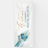 Mermaid Schwanz Brautparty Willkommen Banner (Vertikal)
