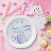 Mermaid Schwanz Cupcake Birthday Paper Plate Pappteller (Party)